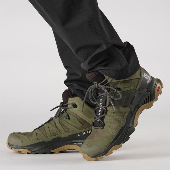 Salomon Shoes X Ultra 4 Mid Gtx Dlicgr Peat Kelp
