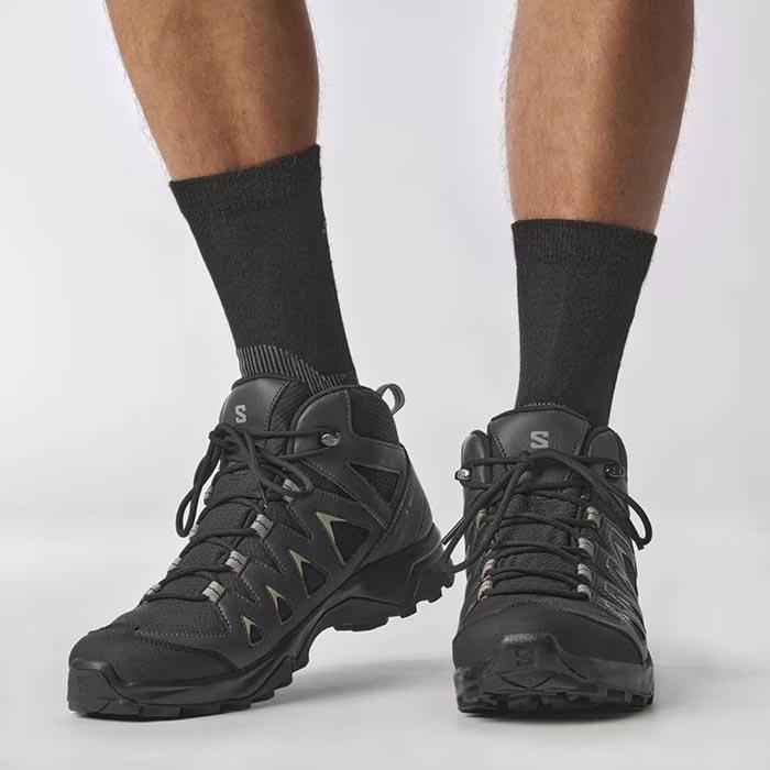 Salomon Shoes X Braze Mid Gtx Black Phantm Vinkh
