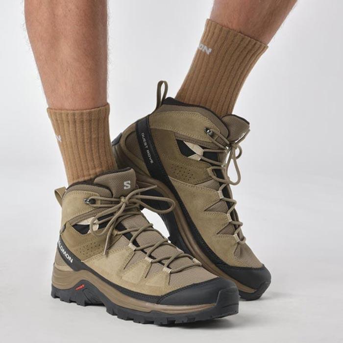 Salomon Shoes Quest Rove Gtx Kangaro Kelp Black